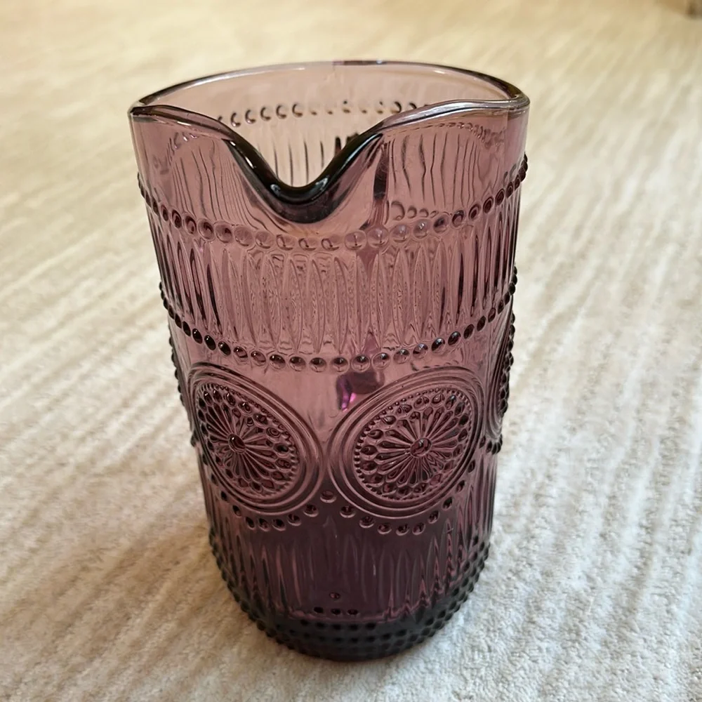 THE PIONEER WOMAN Adeline-Plum Glass Pitcher 54 Oz | 1.59 Liter Pitcher